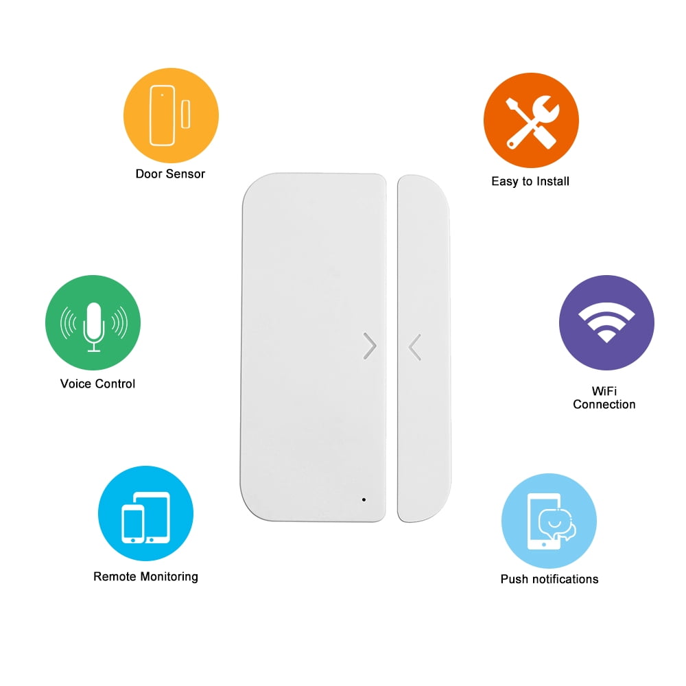 Extaum Door Alarm Window Sensor Detector WiFi Smart Home Security Tuya SmartLife App Control Compatible  Alexa Google Assistant IFTTT